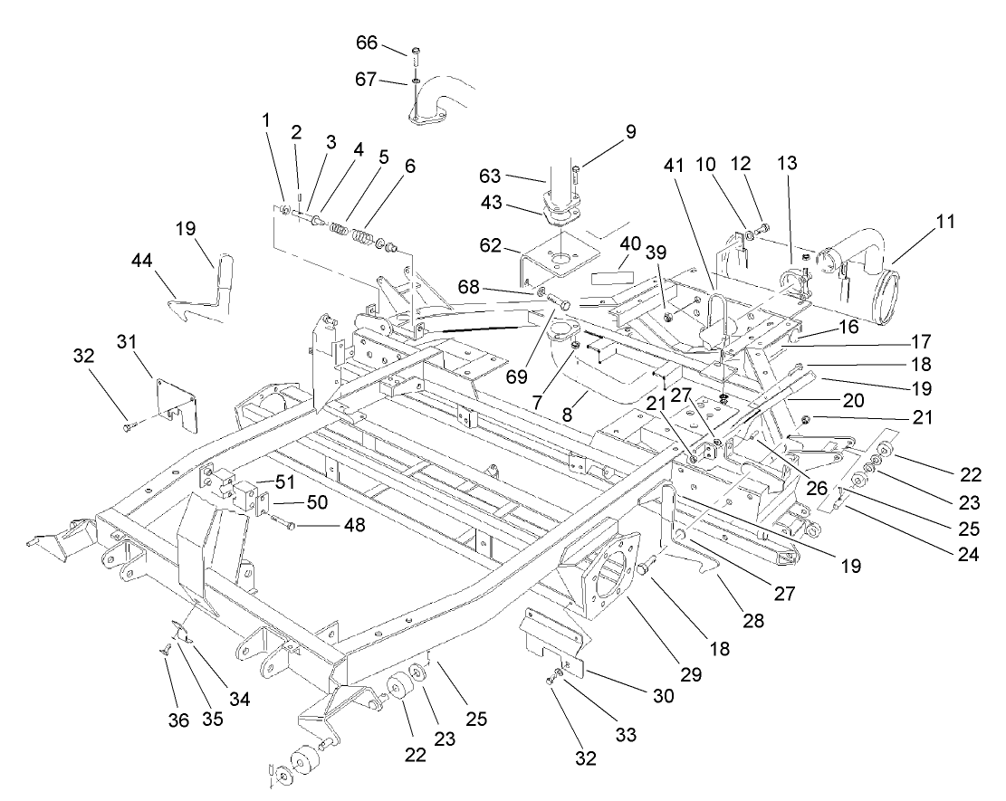 Frame and Muffler Assembly