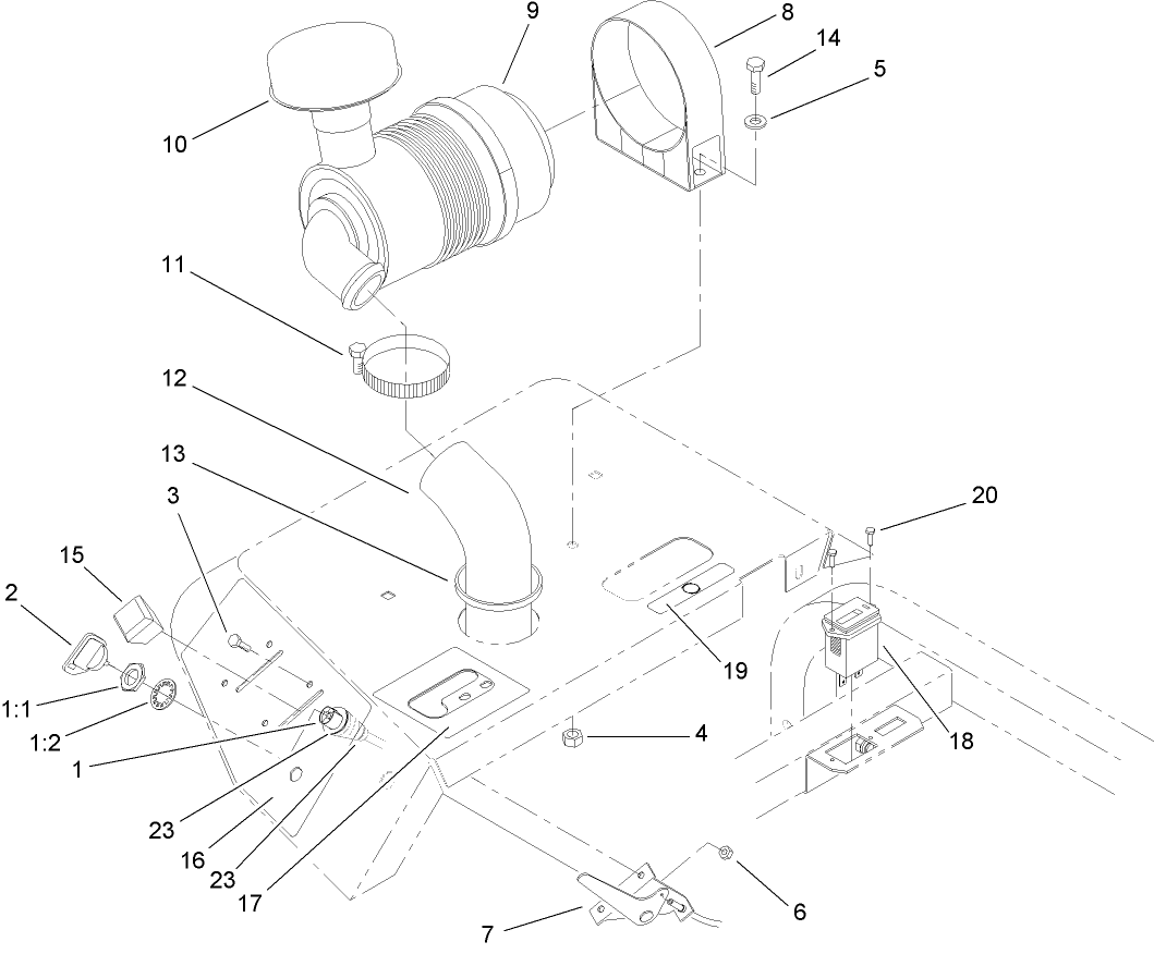 Air Cleaner and Control Panel Assembly