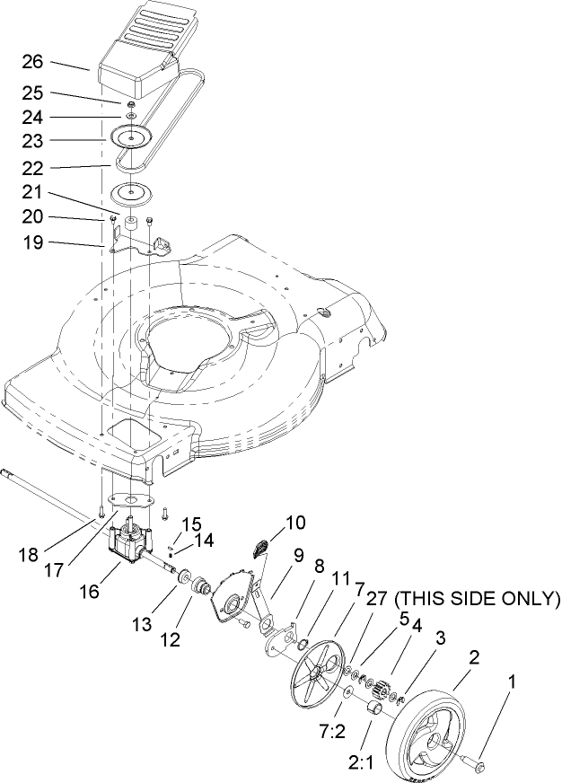 Front Axle and Transmission Assembly
