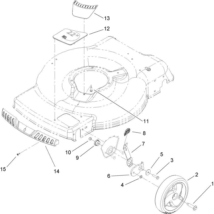 Front Axle and Wheel Assembly