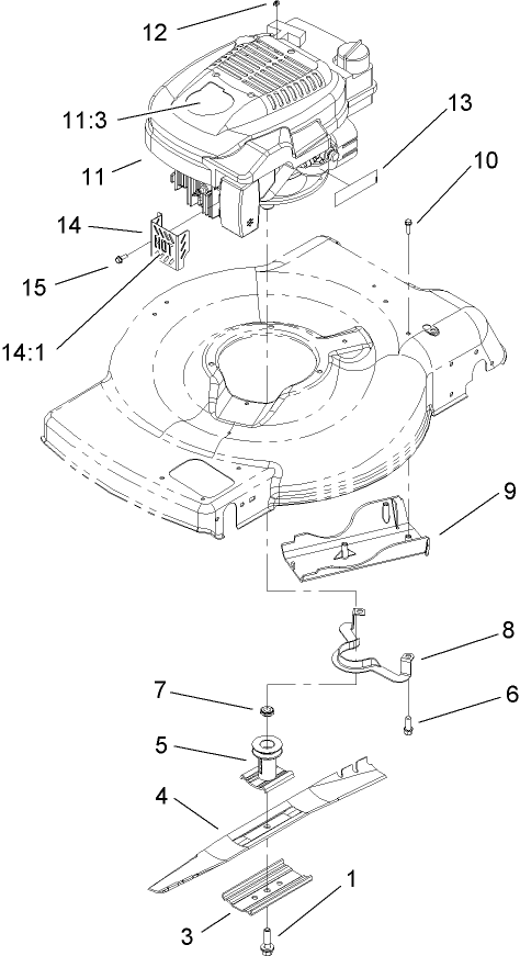 Engine and Blade Assembly