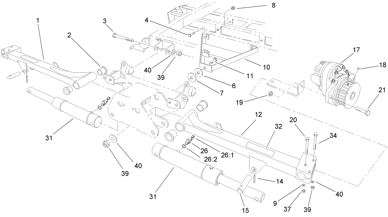 Front Lift Arm and A-Frame Assembly