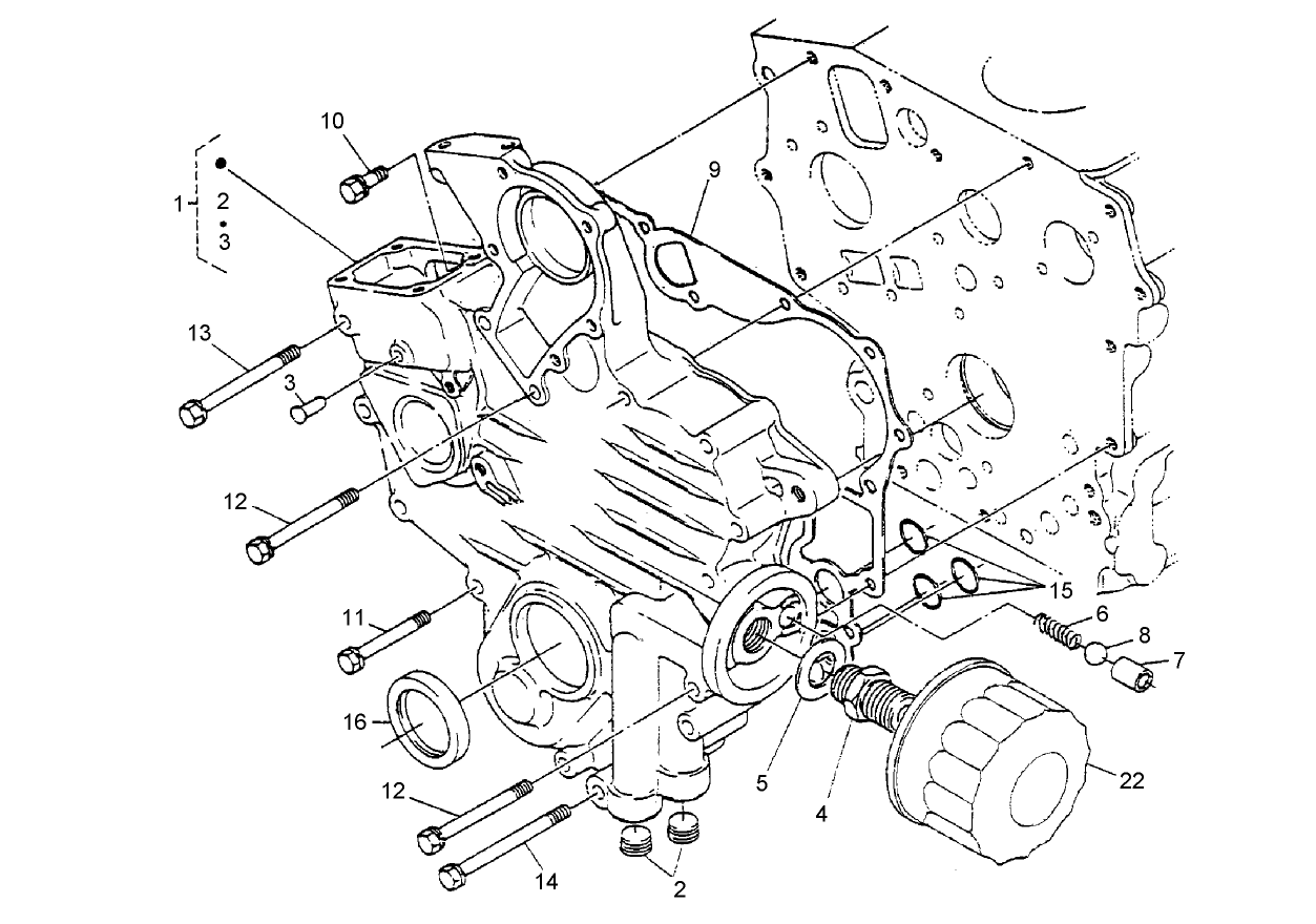 Gear Case and Oil Filter Assembly