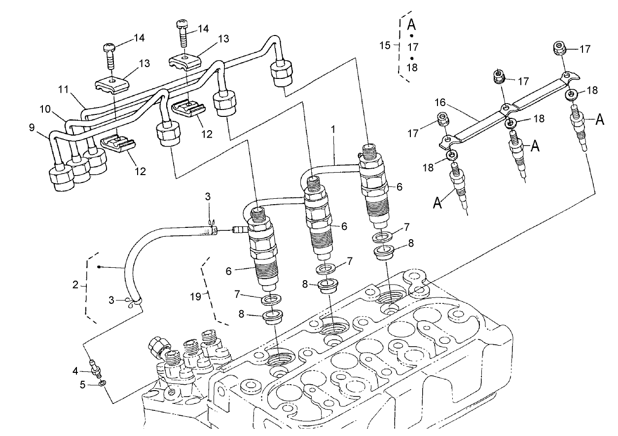 Nozzle Holder and Glow Plug Assembly