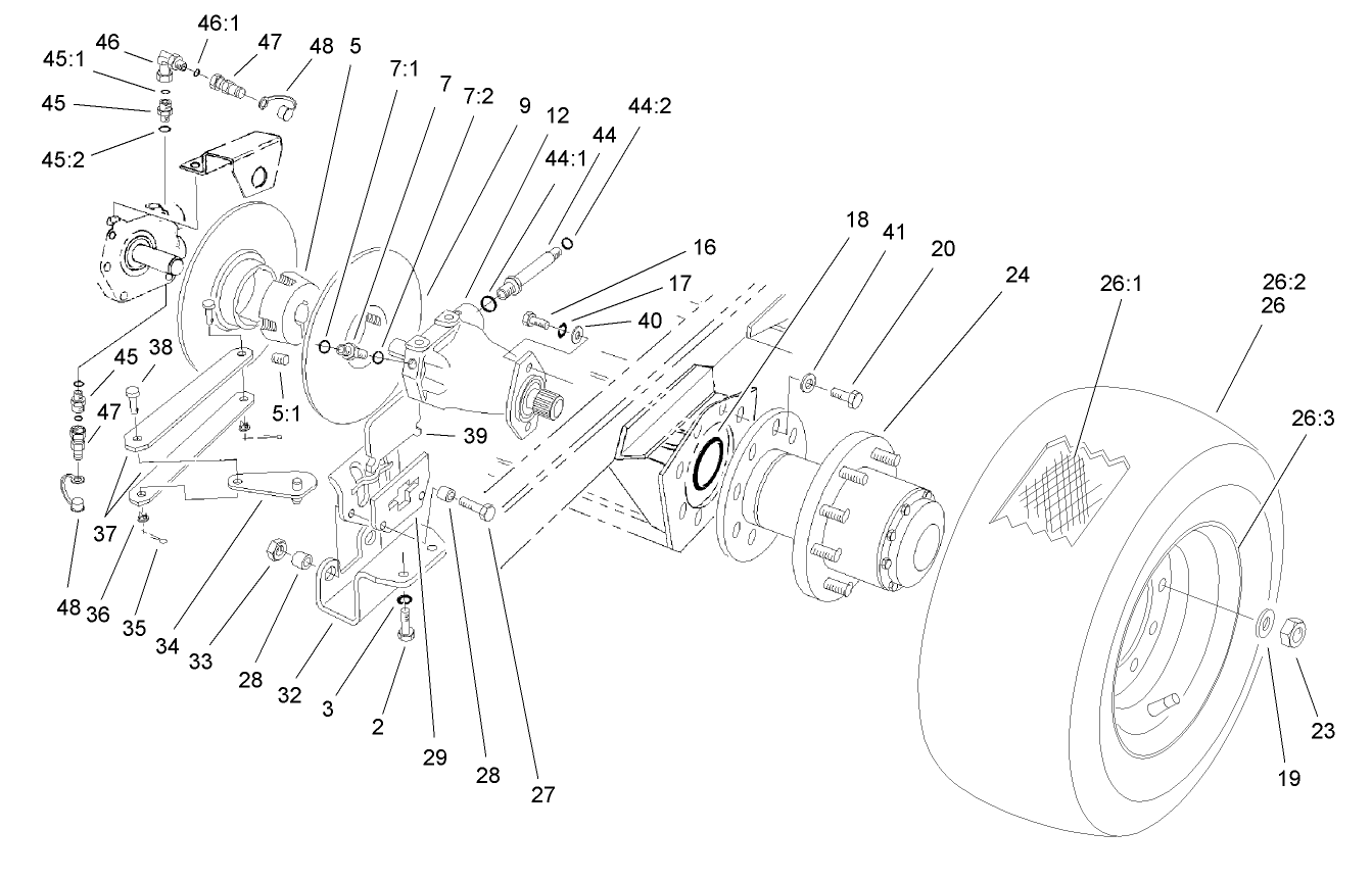 Front Wheel and Motor Assembly