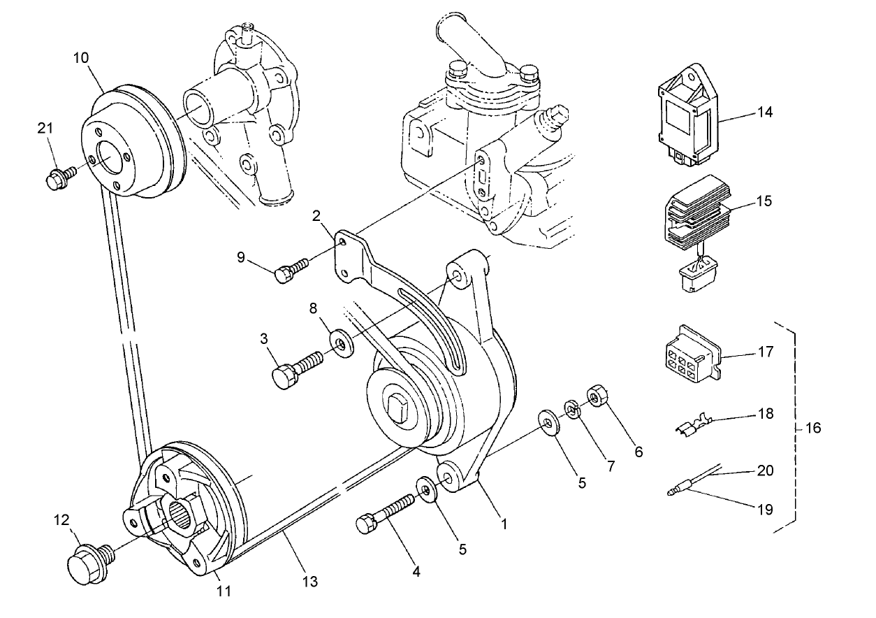 Dynamo Pulley Assembly