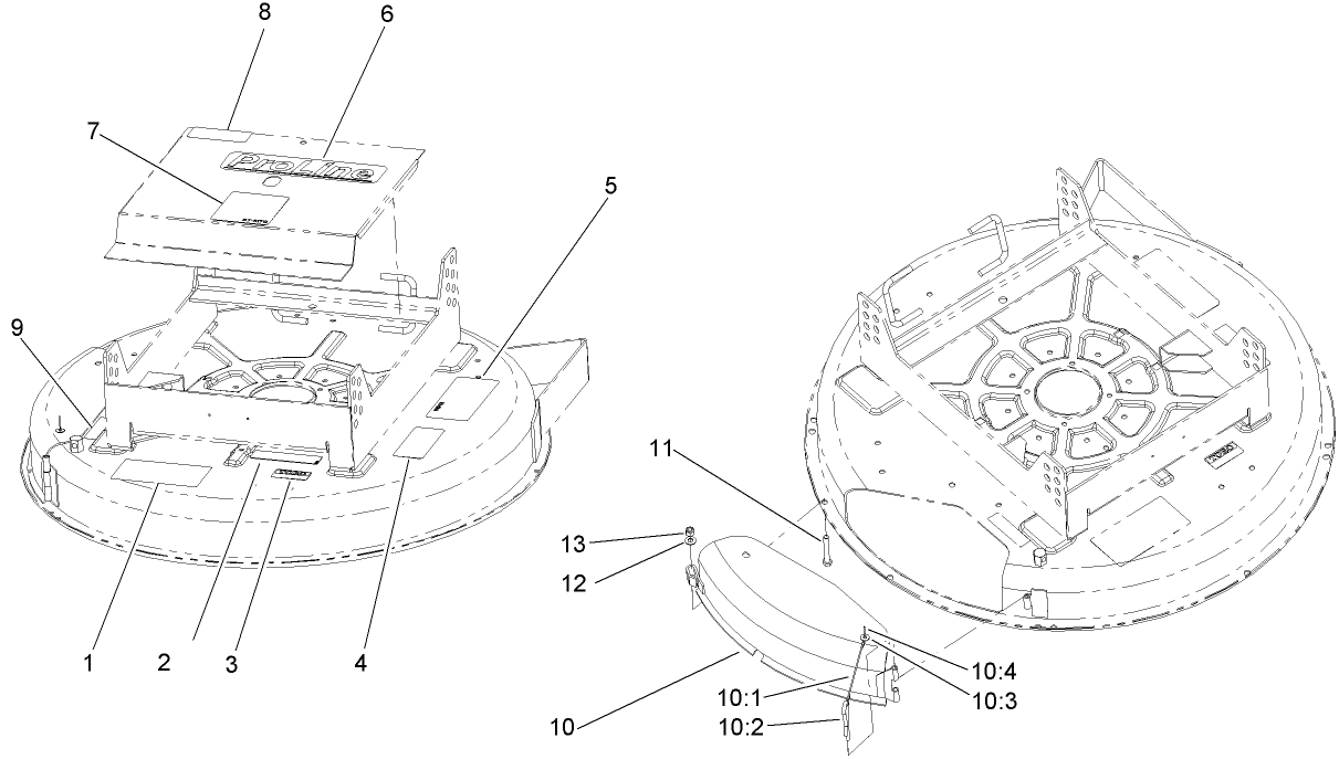Decal and Mulcher Cover Assembly