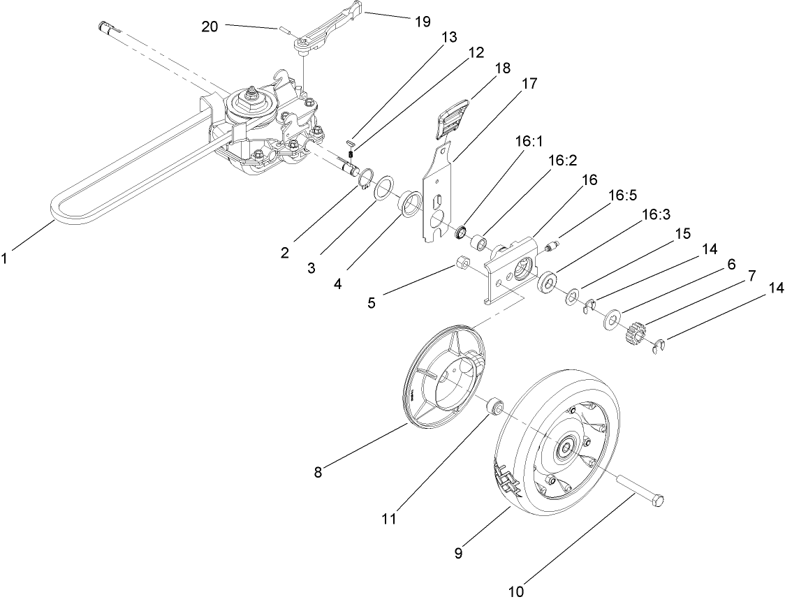 Rear Drive and Wheel Assembly