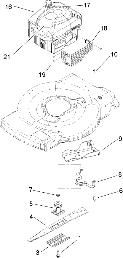 Engine and Blade Assembly