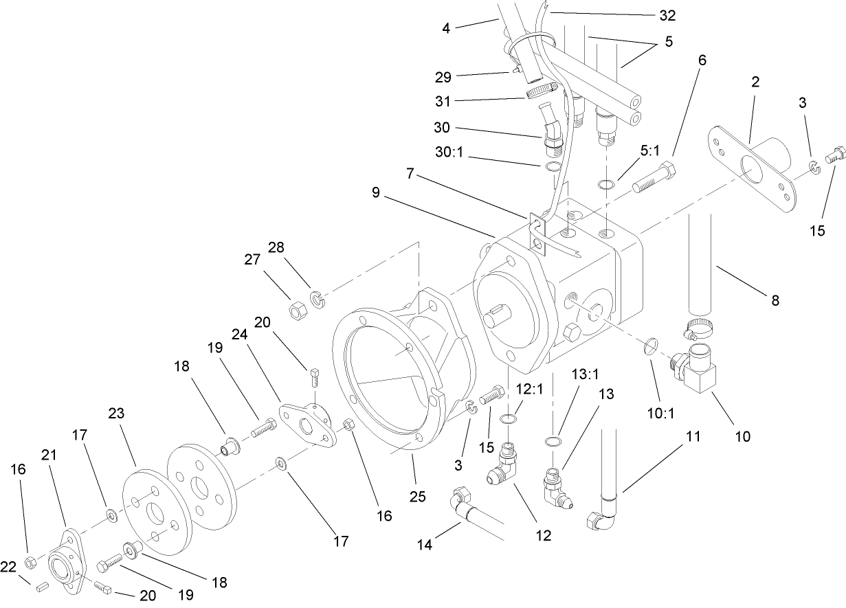 Hydraulic Pump Installation Assembly