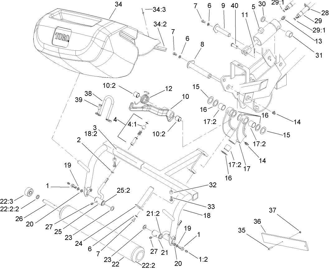 Right Hand Pull Frame Assembly