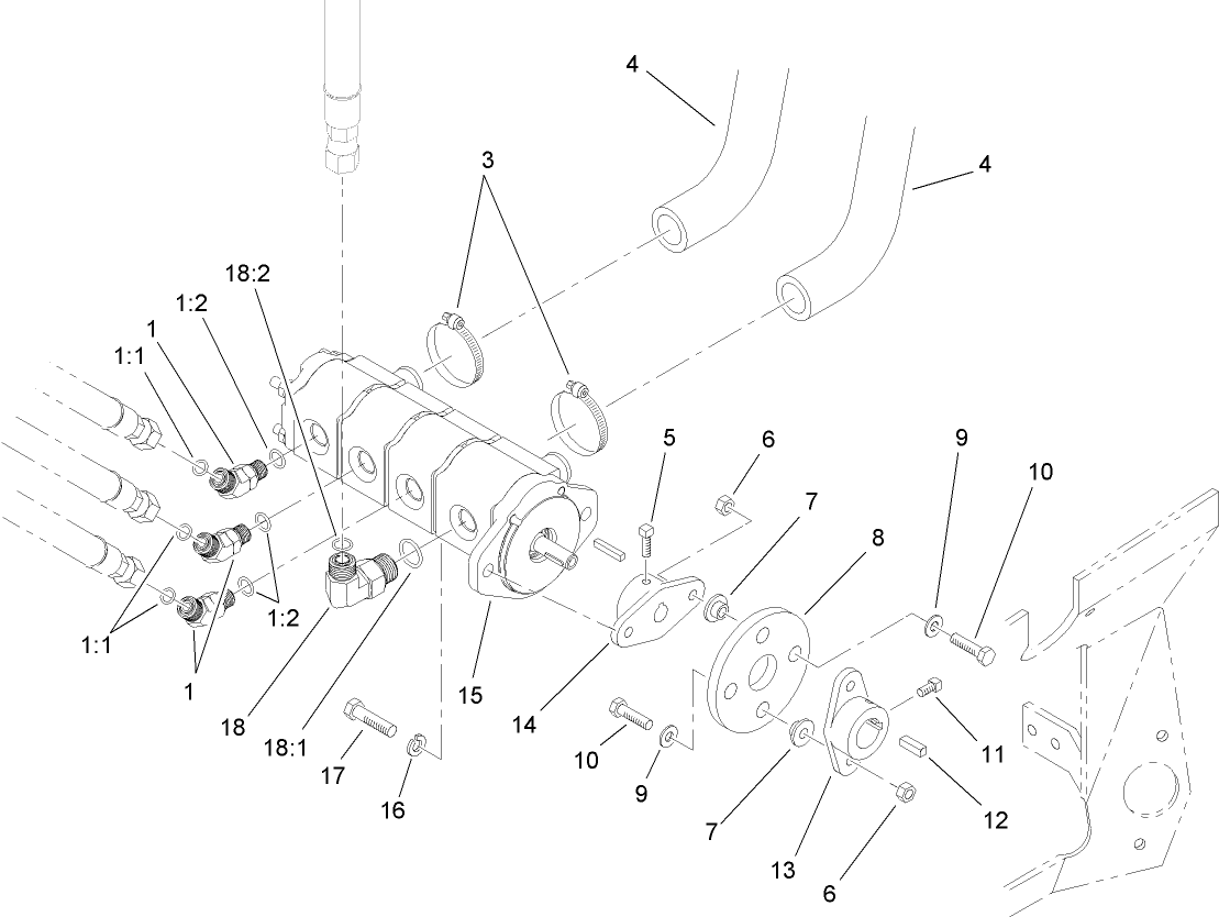 Hydraulic Pump Installation Assembly
