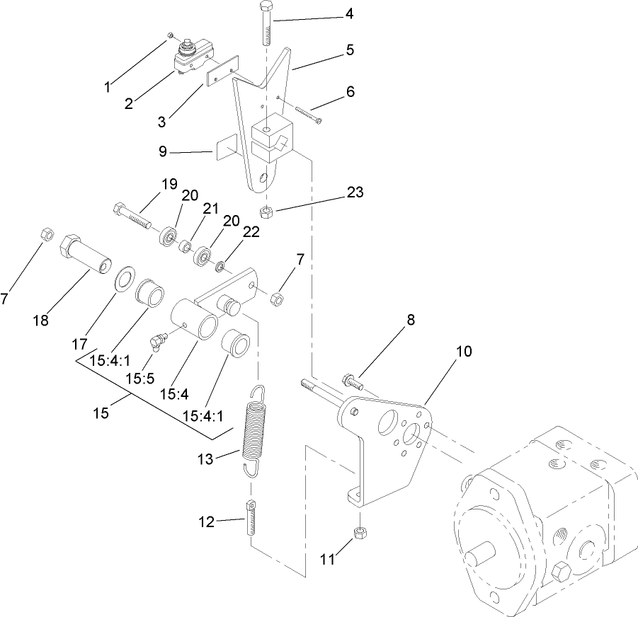 Pump Control Lever Assembly