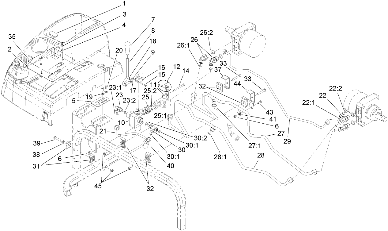 Lift Valve and Rear Tube Assembly