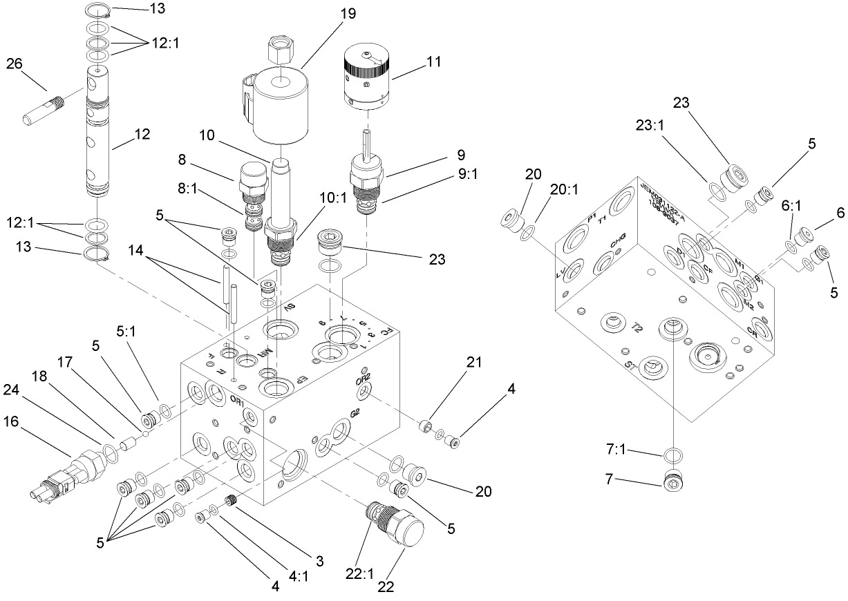 Hydraulic Manifold Assembly No. 108-9037
