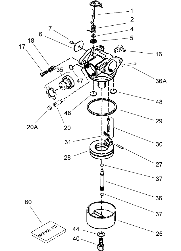 Carburetor Assembly  Tecumseh LV195EA-362004D