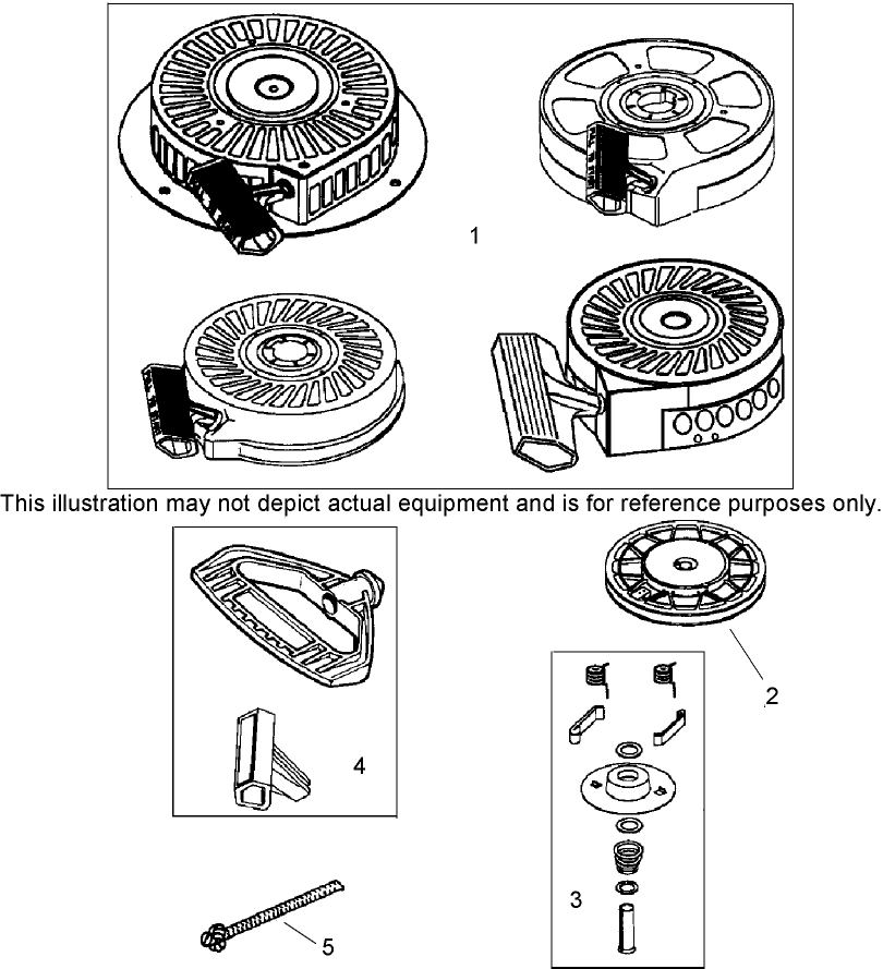 Rewind Starter Assembly No. 590739  Tecumseh LV195EA-362004D