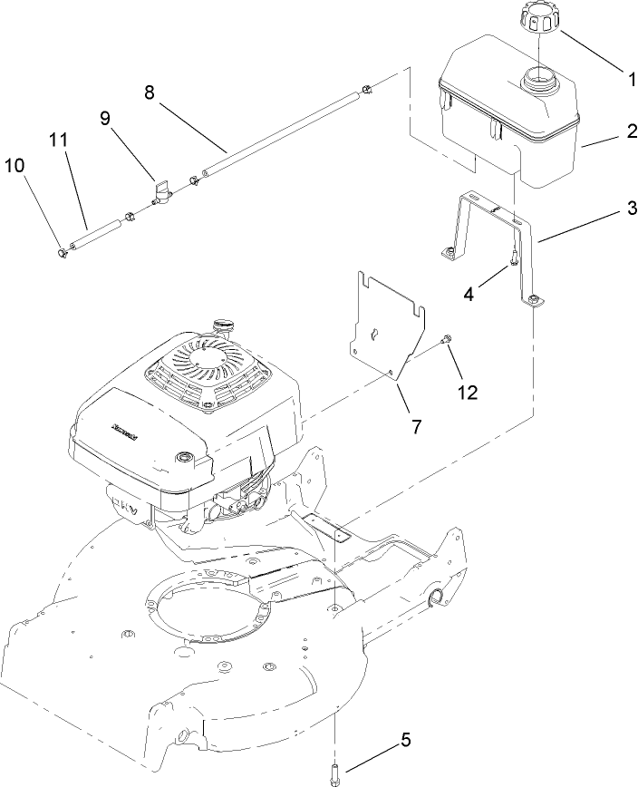 Fuel Hose and Tank Assembly