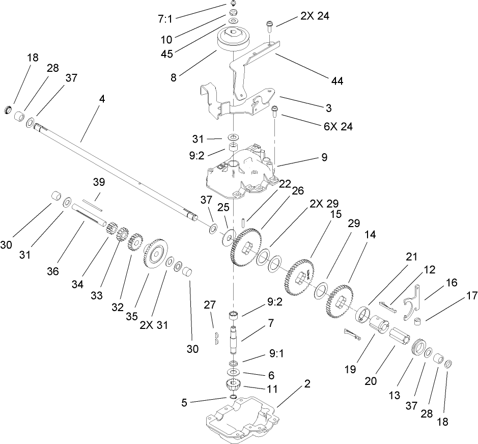Gear Case Assembly No. 110-2100