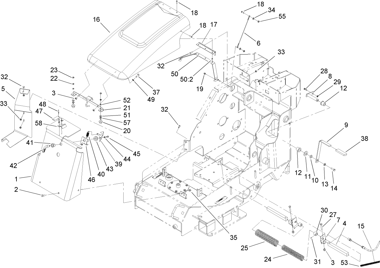 Hood and Brake Assembly