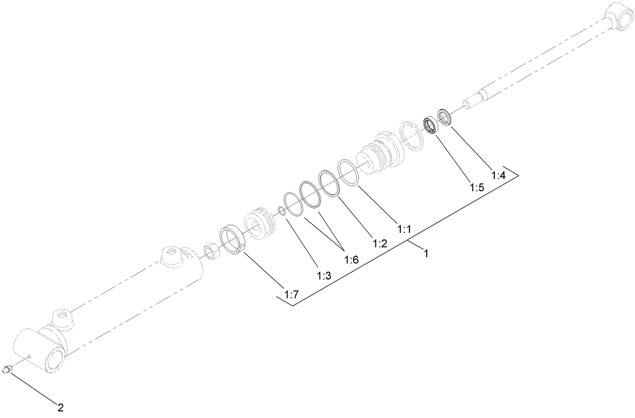 Hydraulic Cylinder Assembly No. 110-9709