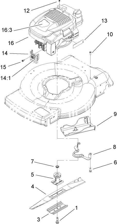 Engine and Blade Assembly