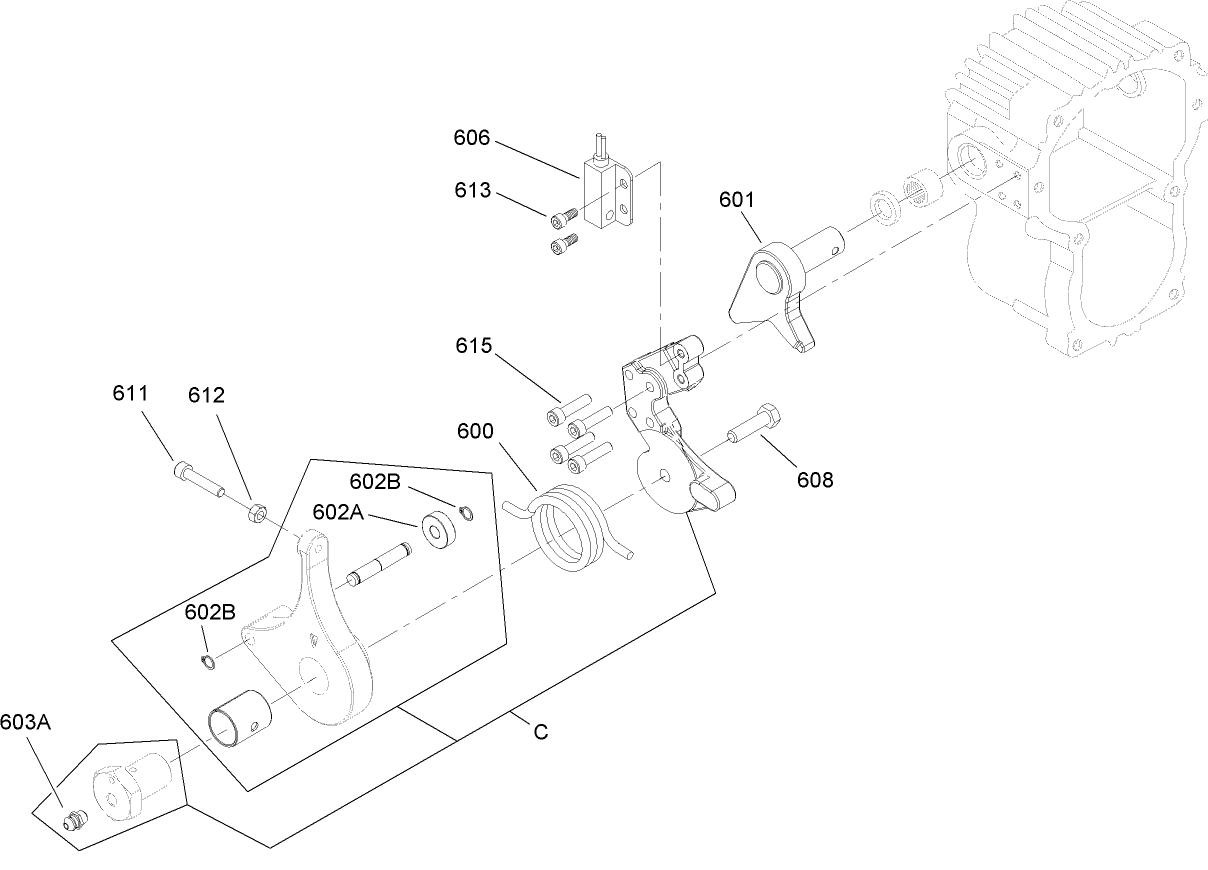 Neutral Return Arm Assembly  Transmission Assembly No. 108-1355