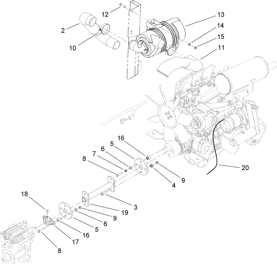 Air Cleaner and Drive Coupling Assembly
