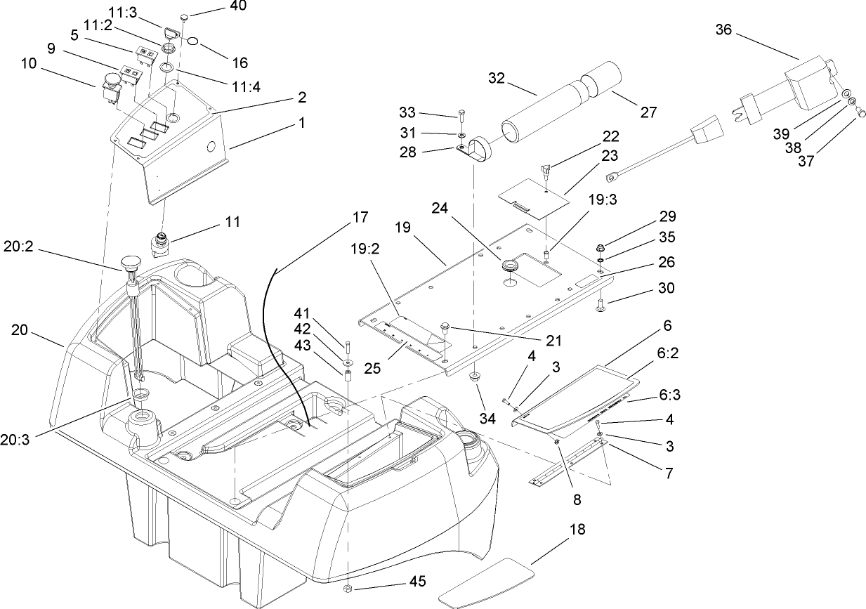 Fuel Tank and Control Panel Assembly