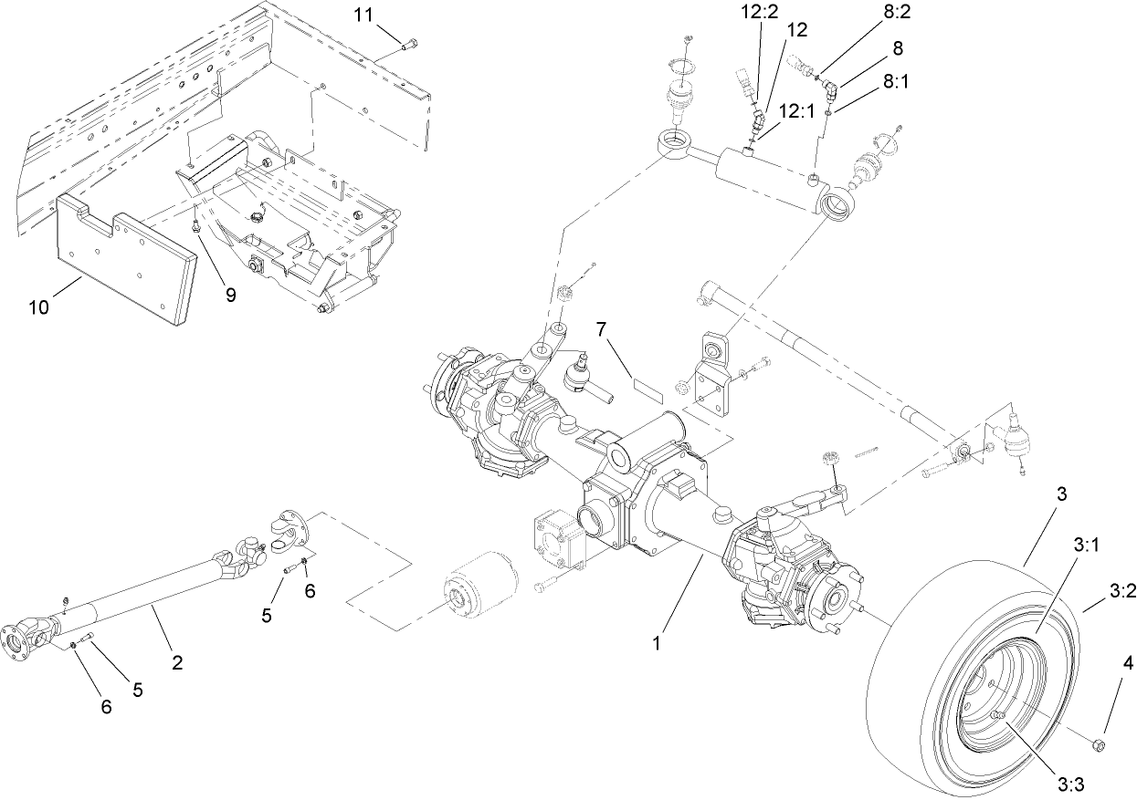 Driveshaft and 4 Wheel Drive Assembly