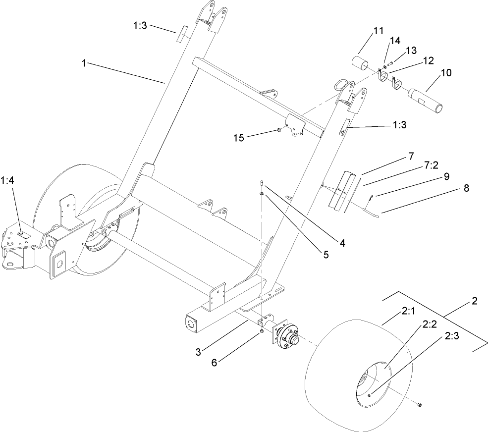 Main Frame and Axle Assembly