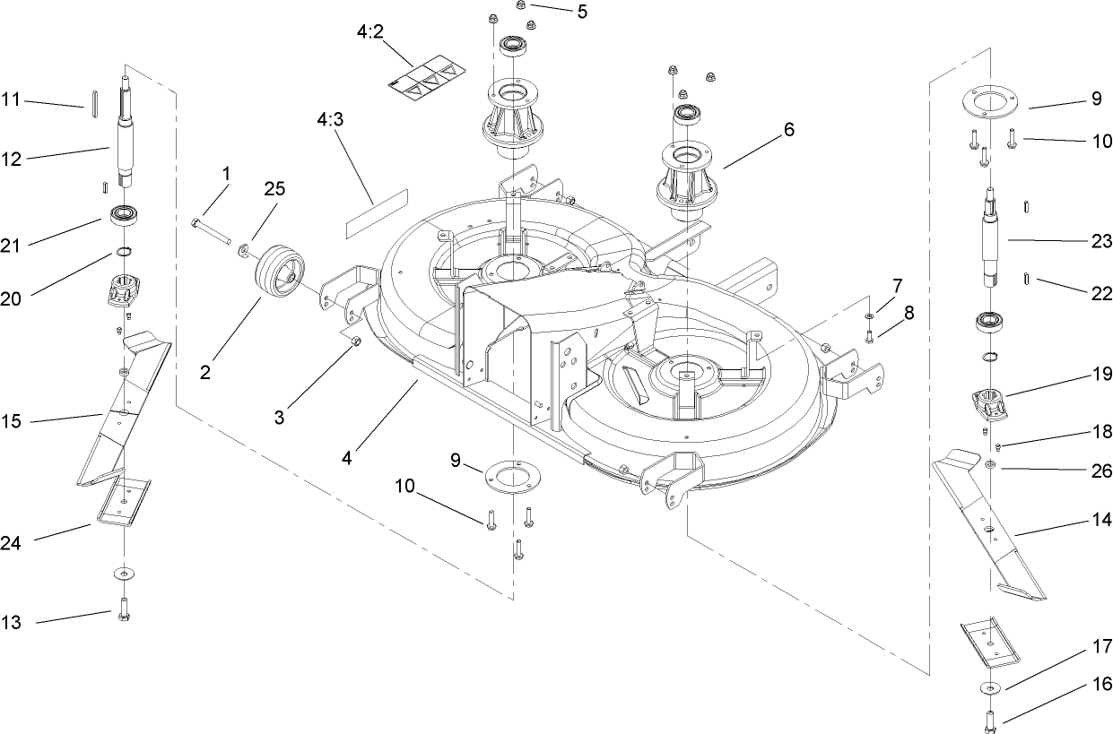 Cutting Pan and Mower Housing Assembly