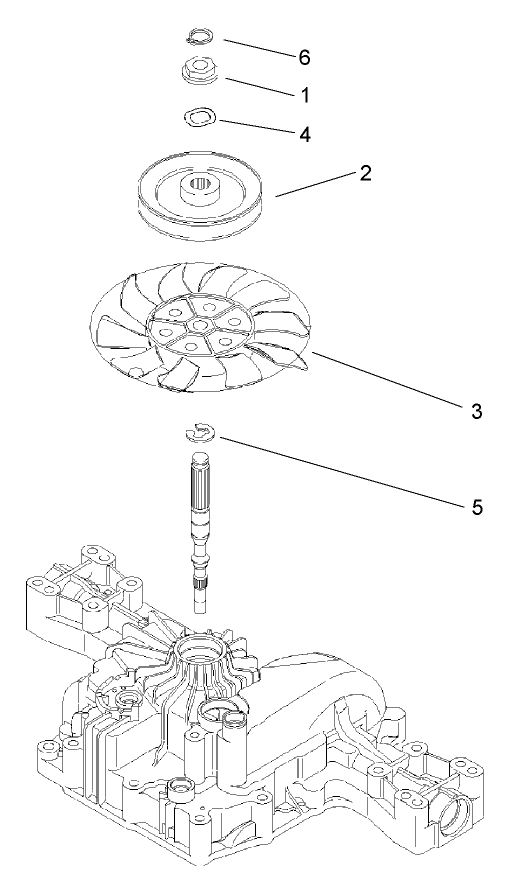 Fan Pulley Assembly  Transmission Assembly No. 104-2889