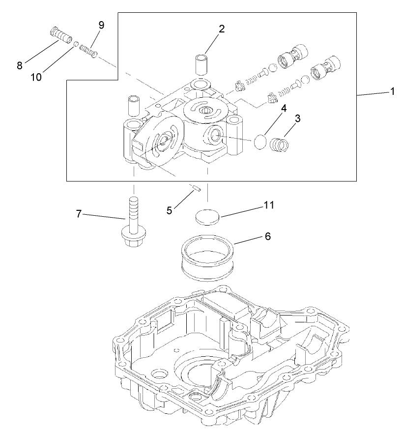 Center Case Assembly  Transmission Assembly No. 104-2889