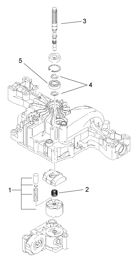 Pump Shaft Assembly  Transmission Assembly No. 104-2889