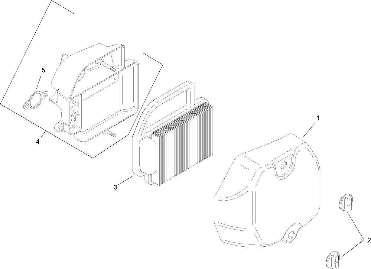 Air Intake and Filtration Assembly Kohler SV540-0019