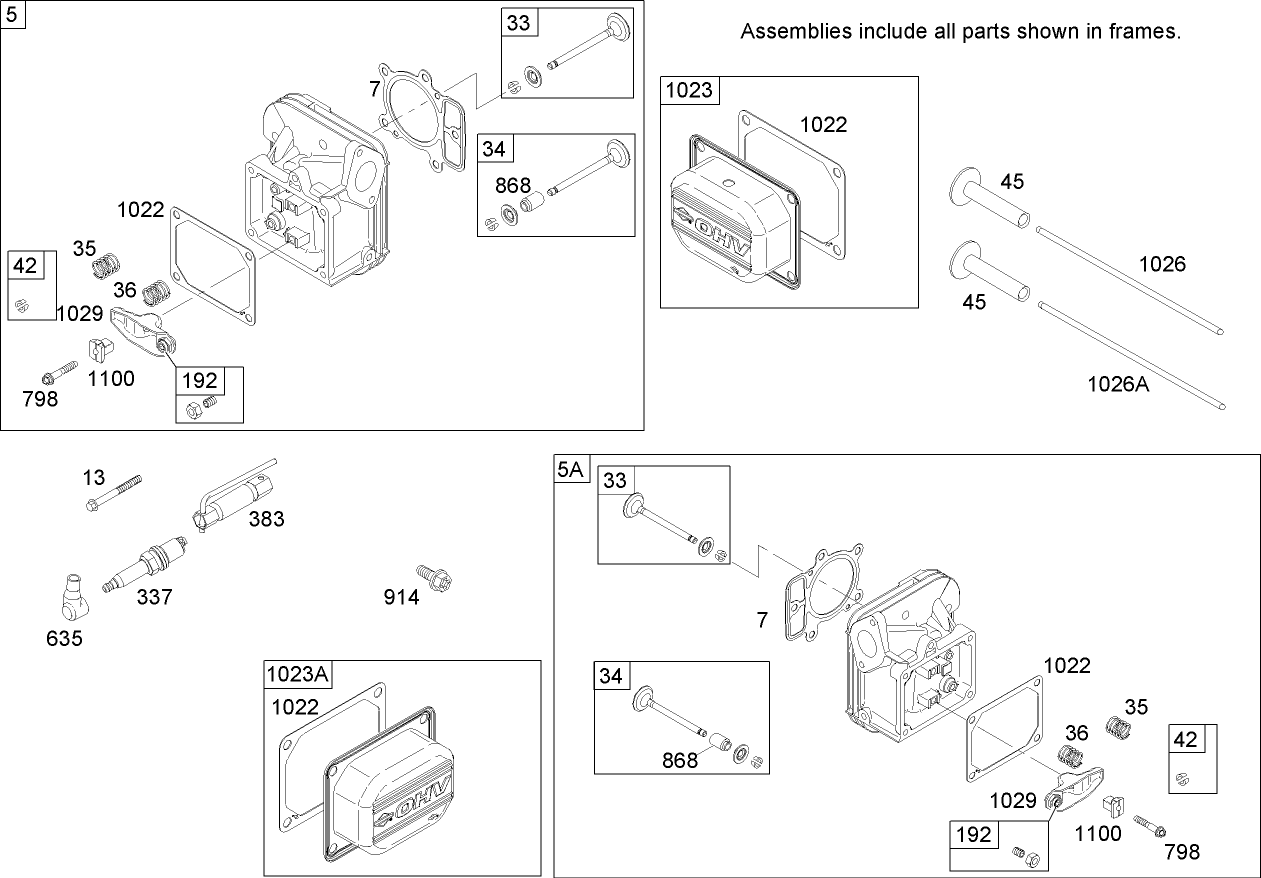 Head Assembly  Briggs and Stratton 441577-0122-E1