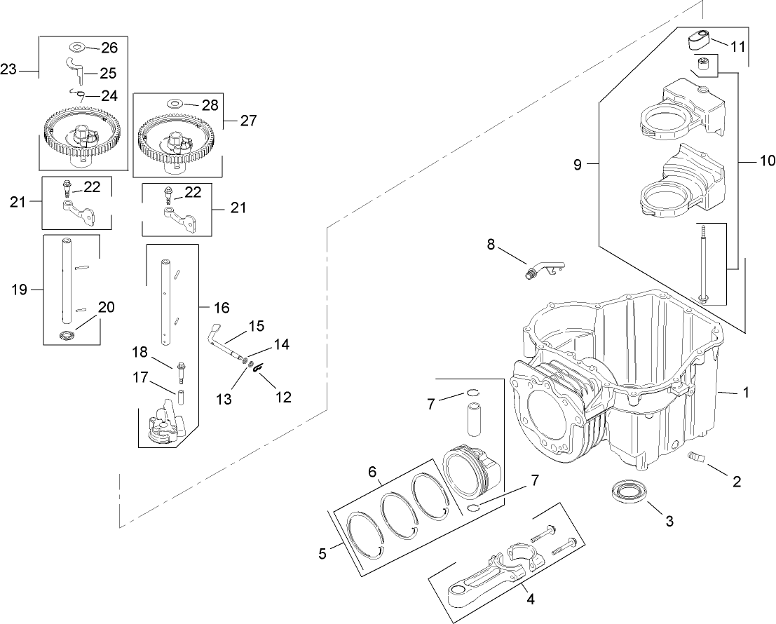 Crankcase Assembly  Kohler SV600-0018