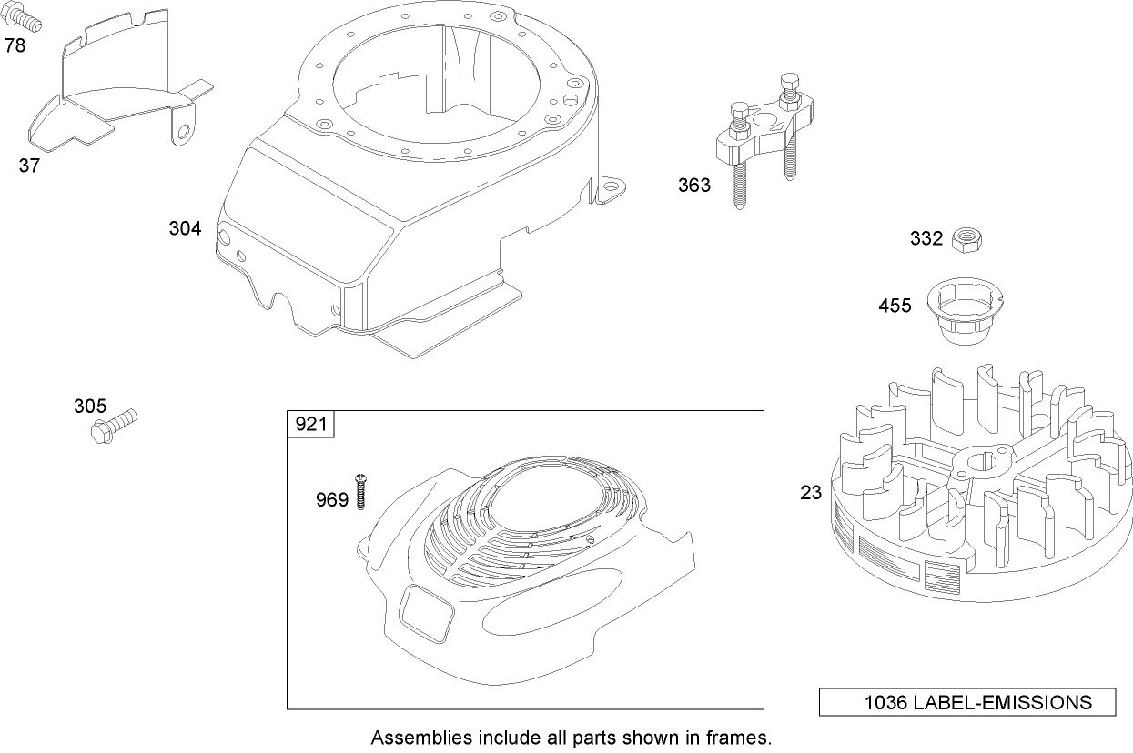 Blower Housing Assembly Briggs and Stratton 125K02-0202-E1