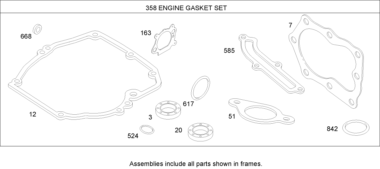Gasket Assembly Briggs and Stratton 125K02-0202-E1