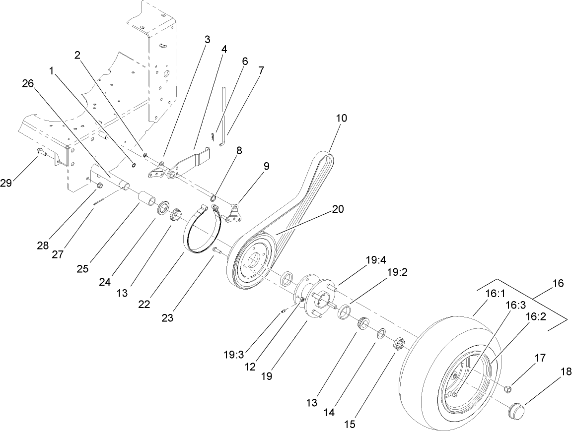 Wheel Drive and Brake Assembly