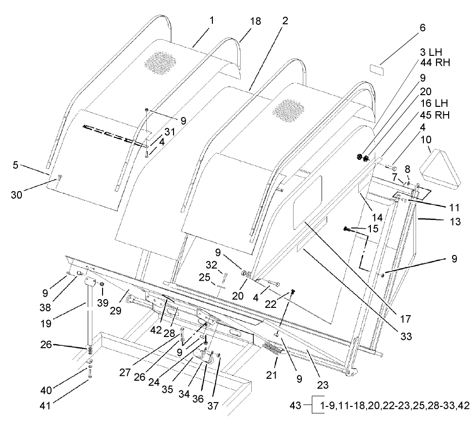 Hopper and Rear Tailgate Assembly