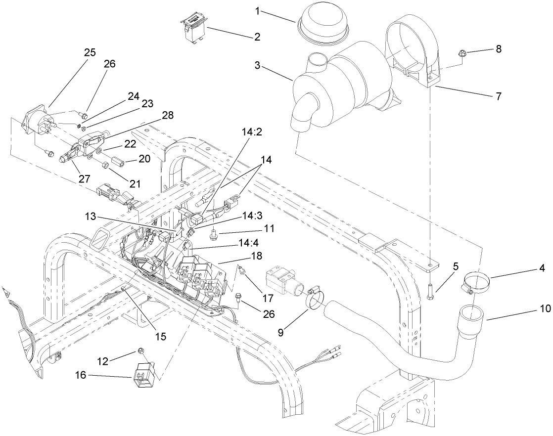 Wire Harness, Air Cleaner and Hose Assembly