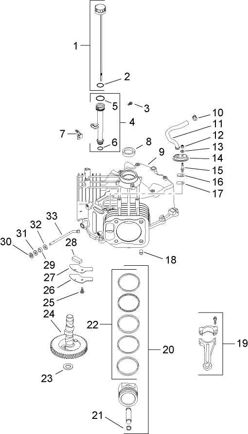 Crankcase Assembly  Kohler SV730-0018