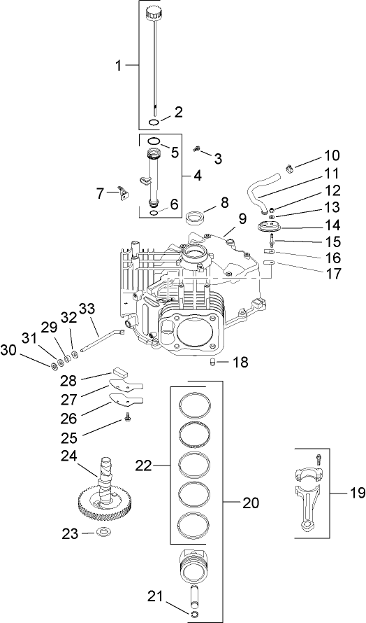 Crankcase Assembly  Kohler SV735-0011