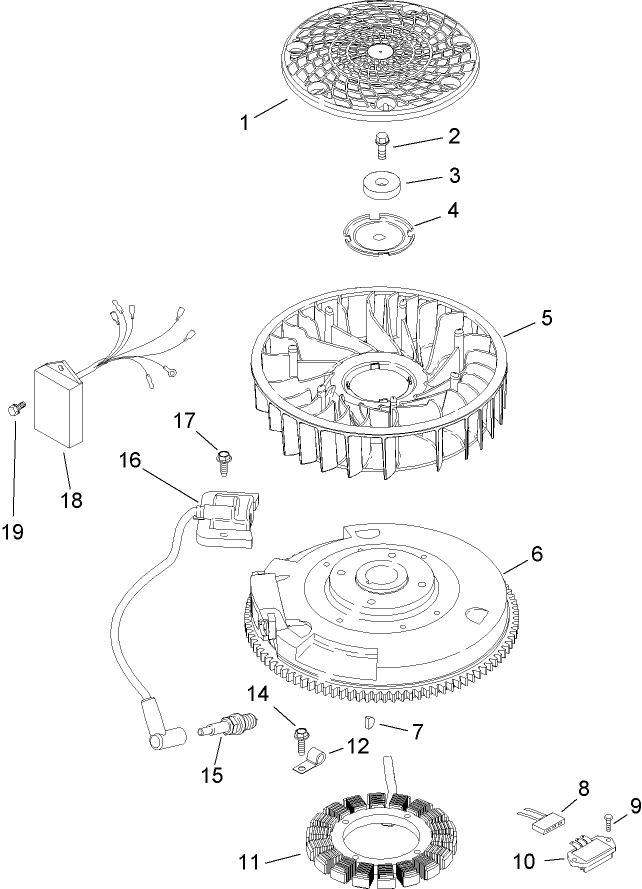 Ignition and Electrical Assembly  Kohler SV735-0011