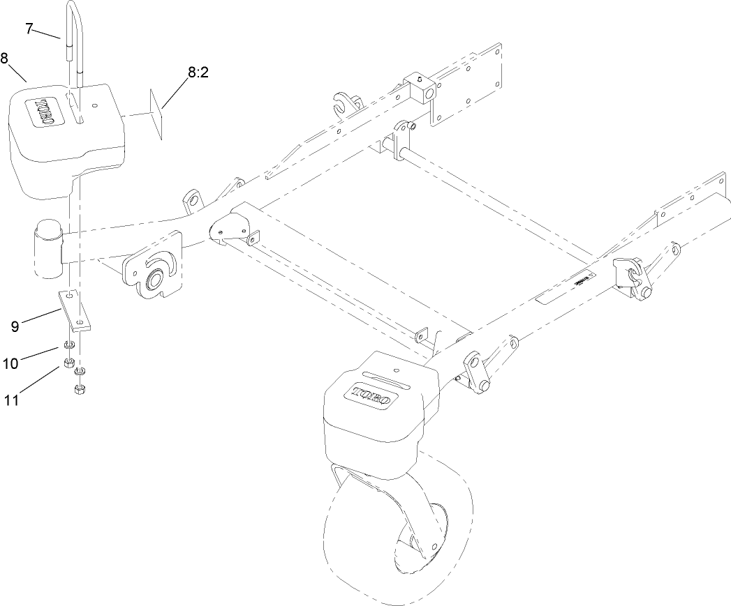 Parts – 72in E-Z Vac Bagger, Z500 Series Z Master Mowers | Toro
