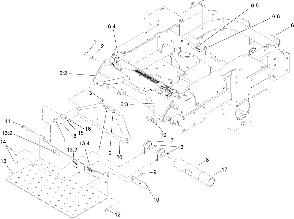Traction Frame and Floor Pan Assembly