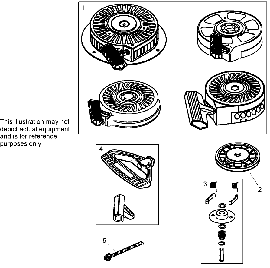 Recoil Starter Assembly No. 590702 (Optional)  Tecumseh LV195EA-362003D