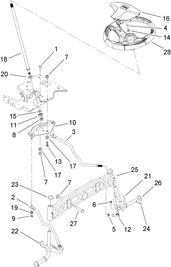 Steering Shaft and Front Axle Assembly